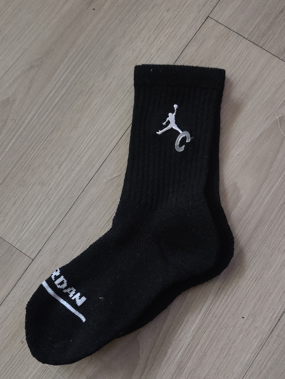Jordan Black Crew Sock with  Jumpman Accent